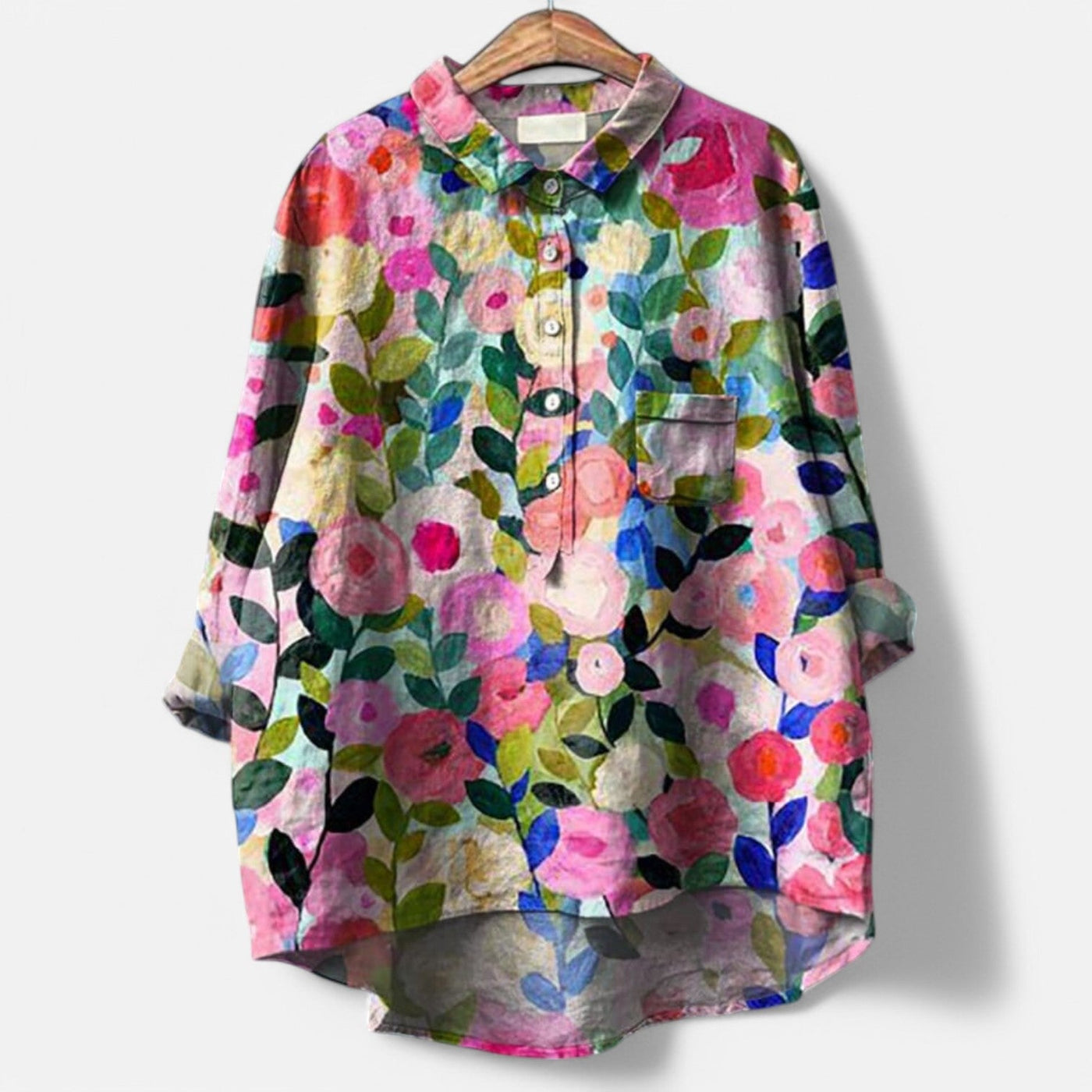 Hege | Trendy og moderne bluse med kunstneriske print