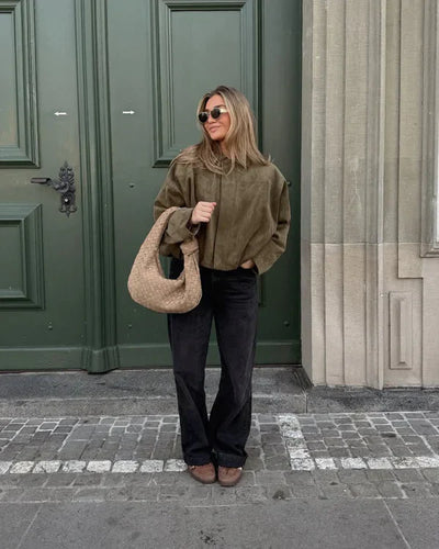 Dien| Bomberjakke i ruskind