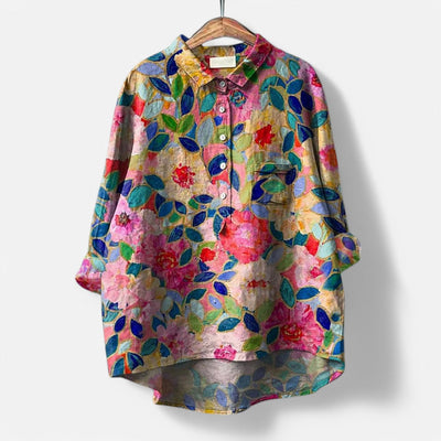 Hege | Trendy og moderne bluse med kunstneriske print