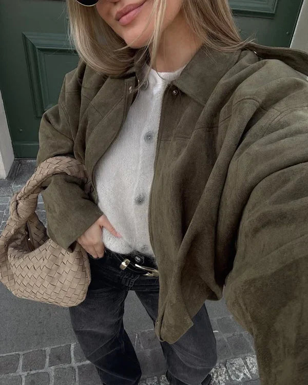 Dien| Bomberjakke i ruskind