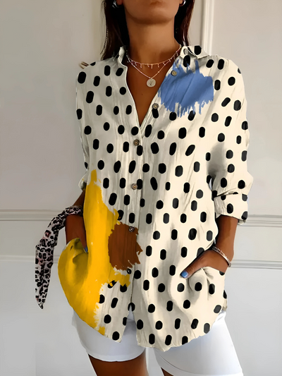 Elena | Bluse i bomuld med blomsterprint