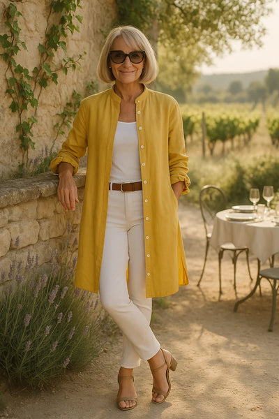 Daya | Vid Skjortejakke i Bomuld