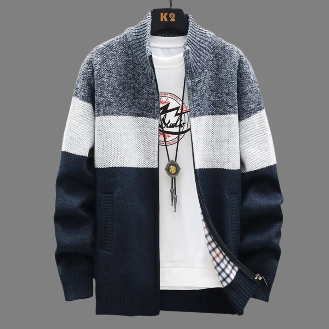 Avar | Zeitloser Fleece-Cardigan mit Reißverschluss