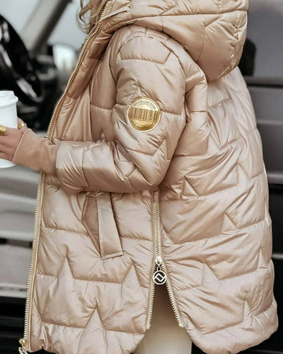 Anin | Chic damekåbe med hætte og geometrisk design