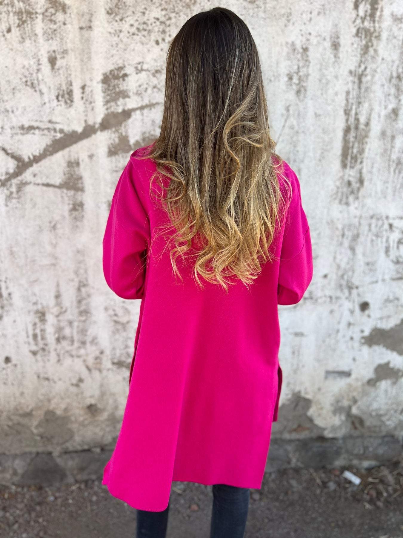 Clara | Langærmet cardigan med lynlås